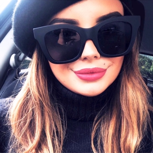 Black Thick Frame Sunglasses - Picture 3 of 5